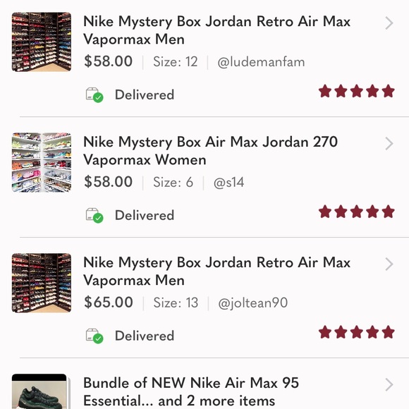 Nike Mystery Box Jordan Retro Air Max Vapormax Men - Picture 4 of 10